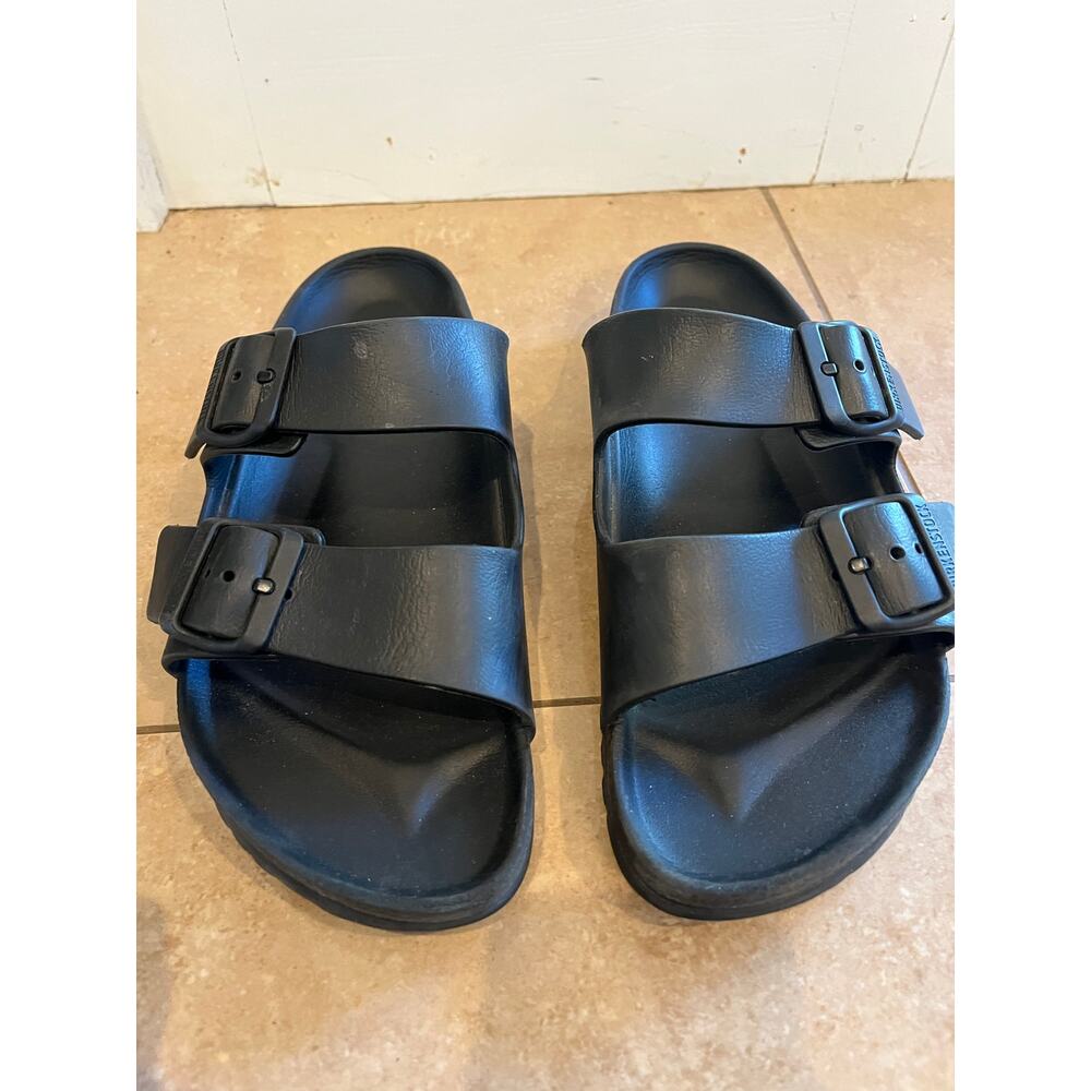 Birkenstocks Slip on Sandal Women 9.5 EUR 40 Black Neutral Foam Comfort Shoes
